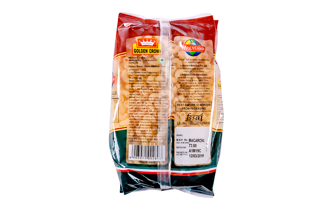 Golden Crown Pasta Italian Style    Pack  500 grams